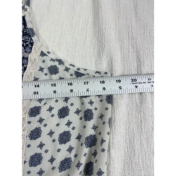 Xhilaration Women's‎ Halter L Top Y2K Floral Peplum Sleeveless Boho Festival VTG - Picture 12 of 13